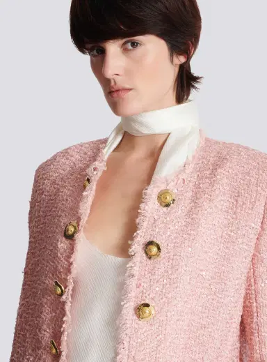 Balmain Edge-to-edge sequin tweed jacket | Thumbnail 5 Balmain Edge-to-edge sequin tweed jacket | Thumbnail 5