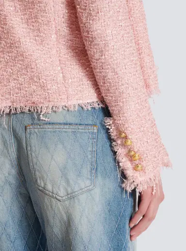 Balmain Edge-to-edge sequin tweed jacket | Thumbnail 6 Balmain Edge-to-edge sequin tweed jacket | Thumbnail 6