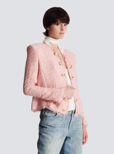 Balmain Edge-to-edge sequin tweed jacket | Thumbnail 7 Balmain Edge-to-edge sequin tweed jacket | Thumbnail 7