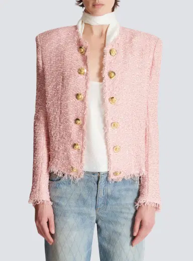 Balmain Edge-to-edge sequin tweed jacket | Thumbnail 8 Balmain Edge-to-edge sequin tweed jacket | Thumbnail 8