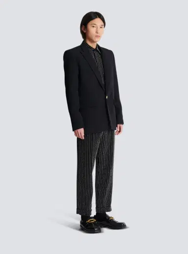 Balmain Grain de poudre wool 1-button jacket | Thumbnail 3 Balmain Grain de poudre wool 1-button jacket | Thumbnail 3