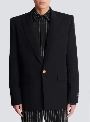 Balmain Grain de poudre wool 1-button jacket | Thumbnail 8 Balmain Grain de poudre wool 1-button jacket | Thumbnail 8