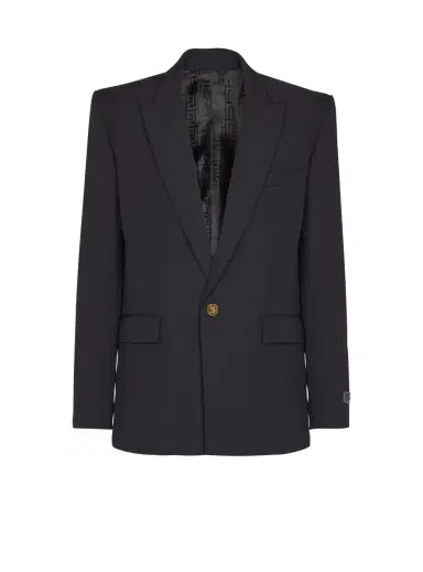 Balmain Grain de poudre wool 1-button jacket | Thumbnail 1 Balmain Grain de poudre wool 1-button jacket | Thumbnail 1