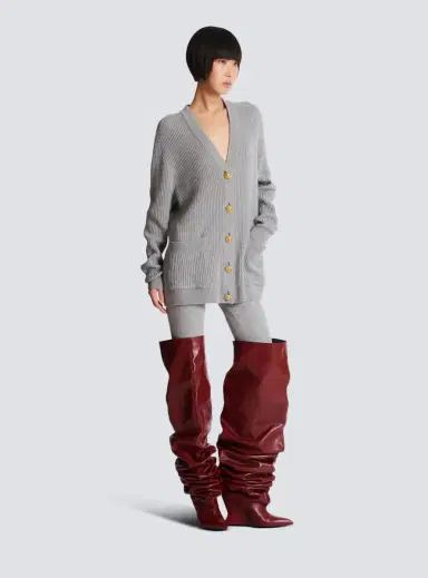Balmain Buttoned cashmere cardigan | Thumbnail 3 Balmain Buttoned cashmere cardigan | Thumbnail 3