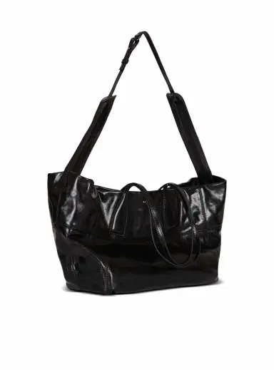 Balmain Track shiny leather tote bag | Thumbnail 3 Balmain Track shiny leather tote bag | Thumbnail 3