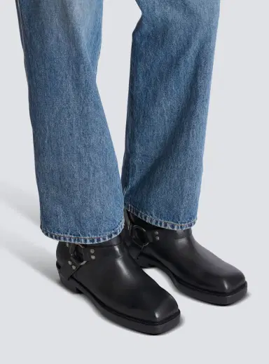 Balmain Calfskin leather biker ankle boots | Thumbnail 2 Balmain Calfskin leather biker ankle boots | Thumbnail 2