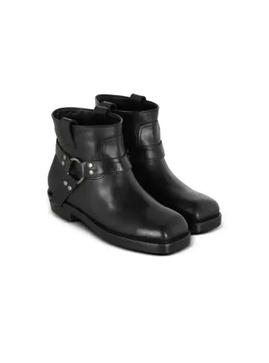 Balmain Calfskin leather biker ankle boots | Thumbnail 3 Balmain Calfskin leather biker ankle boots | Thumbnail 3