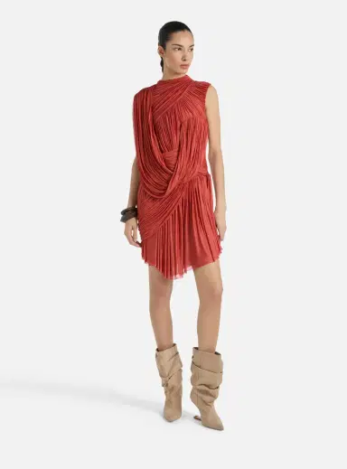 Balmain Draped flowing jersey dress | Thumbnail 2 Balmain Draped flowing jersey dress | Thumbnail 2