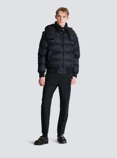 Balmain Cropped monogram jacquard padded jacket | Thumbnail 2 Balmain Cropped monogram jacquard padded jacket | Thumbnail 2