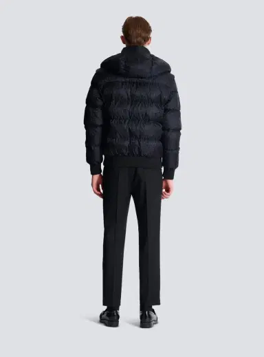 Balmain Cropped monogram jacquard padded jacket | Thumbnail 4 Balmain Cropped monogram jacquard padded jacket | Thumbnail 4