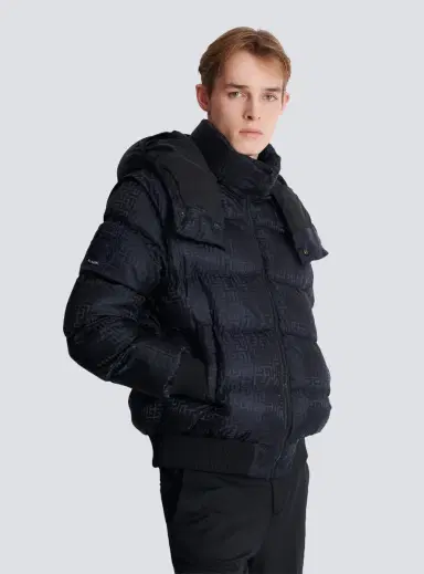 Balmain Cropped monogram jacquard padded jacket | Thumbnail 5 Balmain Cropped monogram jacquard padded jacket | Thumbnail 5