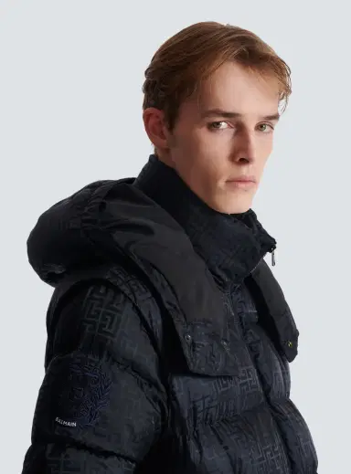 Balmain Cropped monogram jacquard padded jacket | Thumbnail 6 Balmain Cropped monogram jacquard padded jacket | Thumbnail 6
