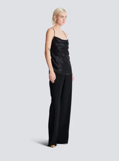 Balmain Draped satin top | Thumbnail 3 Balmain Draped satin top | Thumbnail 3