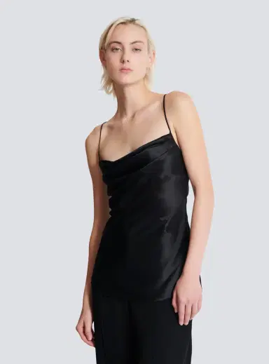 Balmain Draped satin top | Thumbnail 5 Balmain Draped satin top | Thumbnail 5