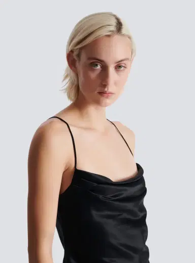 Balmain Draped satin top | Thumbnail 6 Balmain Draped satin top | Thumbnail 6