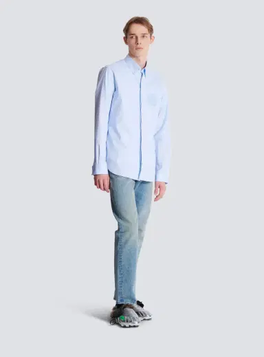 Balmain Écusson embroidered cotton shirt | Thumbnail 3 Balmain Écusson embroidered cotton shirt | Thumbnail 3
