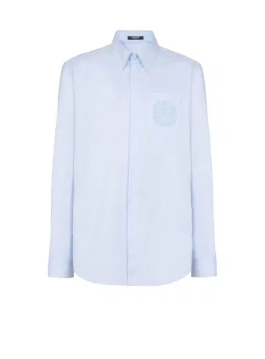 Balmain Écusson embroidered cotton shirt | Thumbnail 1 Balmain Écusson embroidered cotton shirt | Thumbnail 1