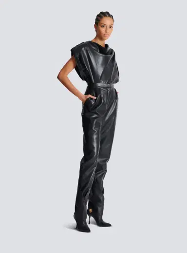 Balmain High-waisted faux leather trousers | Thumbnail 3 Balmain High-waisted faux leather trousers | Thumbnail 3