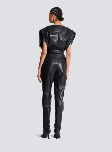Balmain High-waisted faux leather trousers | Thumbnail 4 Balmain High-waisted faux leather trousers | Thumbnail 4