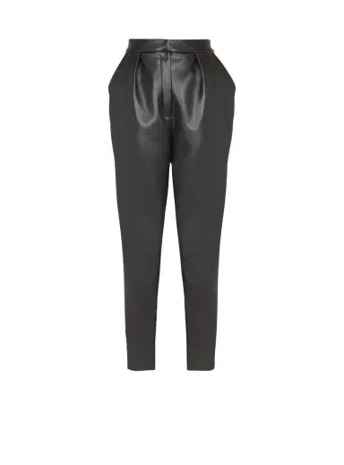 Balmain High-waisted faux leather trousers | Thumbnail 1 Balmain High-waisted faux leather trousers | Thumbnail 1