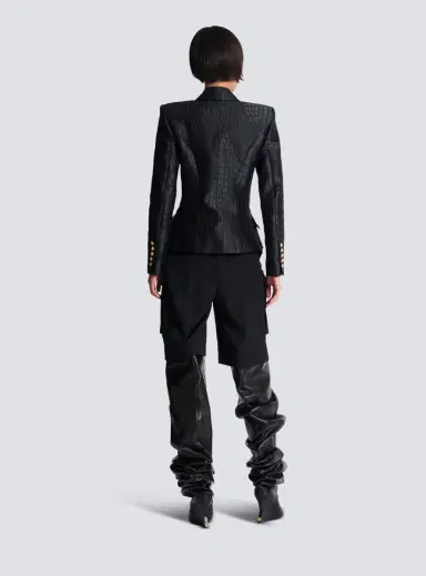 Balmain 6-buttons jacket in crocodile jacquard | Thumbnail 4 Balmain 6-buttons jacket in crocodile jacquard | Thumbnail 4