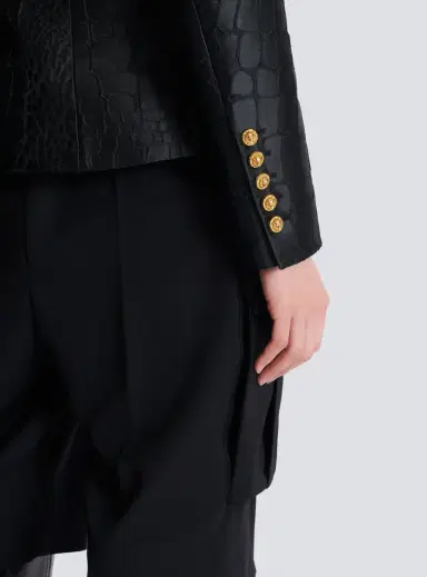 Balmain 6-buttons jacket in crocodile jacquard | Thumbnail 5 Balmain 6-buttons jacket in crocodile jacquard | Thumbnail 5