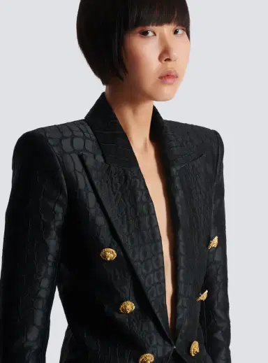 Balmain 6-buttons jacket in crocodile jacquard | Thumbnail 7 Balmain 6-buttons jacket in crocodile jacquard | Thumbnail 7