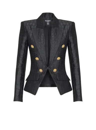 Balmain 6-buttons jacket in crocodile jacquard | Thumbnail 1 Balmain 6-buttons jacket in crocodile jacquard | Thumbnail 1