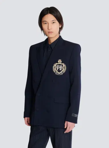 Balmain Wool blazer with crystal patch | Thumbnail 6 Balmain Wool blazer with crystal patch | Thumbnail 6