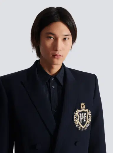 Balmain Wool blazer with crystal patch | Thumbnail 7 Balmain Wool blazer with crystal patch | Thumbnail 7