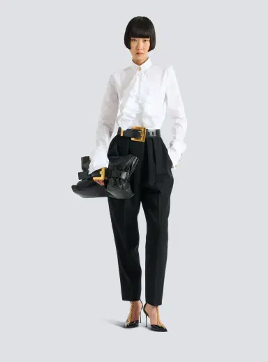 Balmain Ruffled poplin shirt | Thumbnail 2 Balmain Ruffled poplin shirt | Thumbnail 2