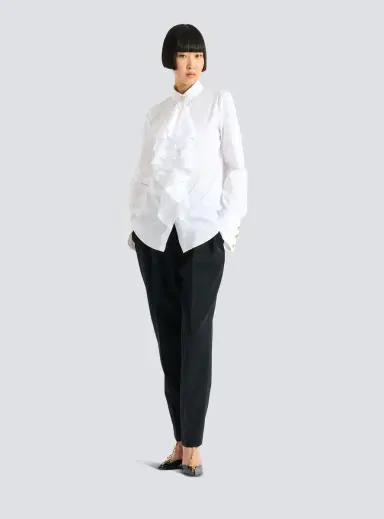 Balmain Ruffled poplin shirt | Thumbnail 3 Balmain Ruffled poplin shirt | Thumbnail 3