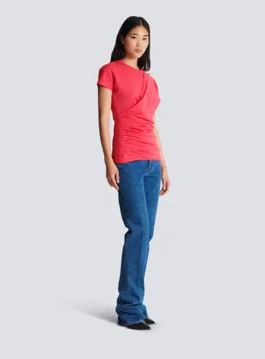 Balmain Draped T-shirt with buttons | Thumbnail 3 Balmain Draped T-shirt with buttons | Thumbnail 3