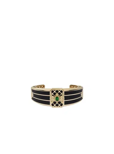 Balmain Emblem Large Cuff | Thumbnail 1 Balmain Emblem Large Cuff | Thumbnail 1