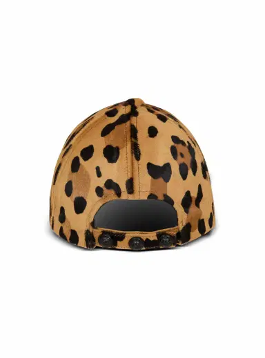 Balmain Ponyskin-style leather cap with leopard pattern | Thumbnail 4 Balmain Ponyskin-style leather cap with leopard pattern | Thumbnail 4