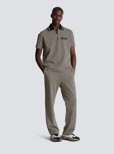 Balmain PB Labyrinth jacquard polo shirt | Thumbnail 2 Balmain PB Labyrinth jacquard polo shirt | Thumbnail 2
