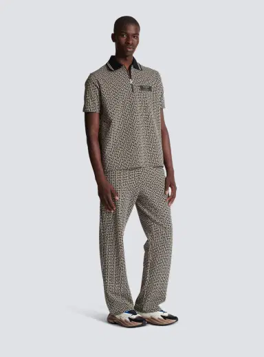 Balmain PB Labyrinth jacquard polo shirt | Thumbnail 3 Balmain PB Labyrinth jacquard polo shirt | Thumbnail 3