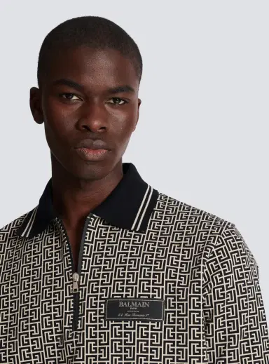 Balmain PB Labyrinth jacquard polo shirt | Thumbnail 6 Balmain PB Labyrinth jacquard polo shirt | Thumbnail 6