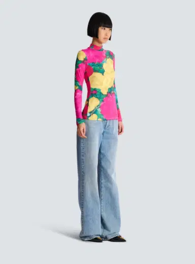 Balmain Printed high-neck top | Thumbnail 3 Balmain Printed high-neck top | Thumbnail 3