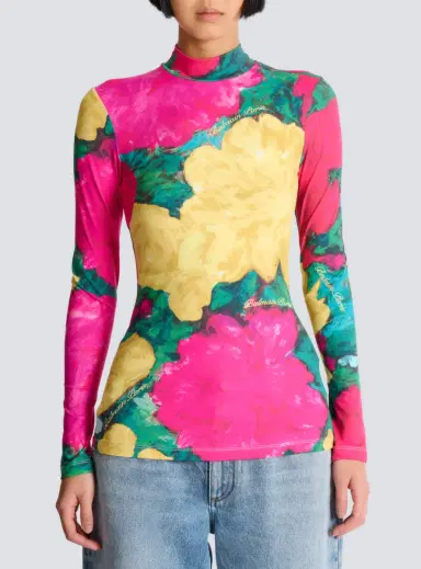 Balmain Printed high-neck top | Thumbnail 8 Balmain Printed high-neck top | Thumbnail 8