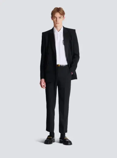 Balmain Cotton polo shirt with Écusson print | Thumbnail 2 Balmain Cotton polo shirt with Écusson print | Thumbnail 2