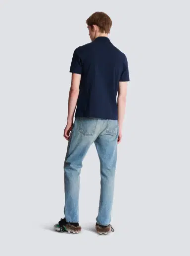 Balmain Cotton polo shirt with Écusson print | Thumbnail 4 Balmain Cotton polo shirt with Écusson print | Thumbnail 4