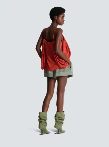 Balmain Draped silk crepe top | Thumbnail 4 Balmain Draped silk crepe top | Thumbnail 4
