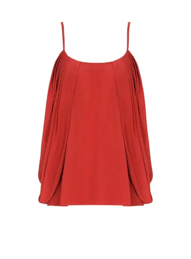 Balmain Draped silk crepe top | Thumbnail 1 Balmain Draped silk crepe top | Thumbnail 1