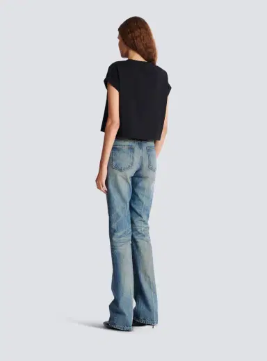 Balmain Cropped T-shirt with print | Thumbnail 4 Balmain Cropped T-shirt with print | Thumbnail 4
