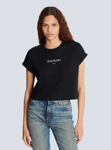 Balmain Cropped T-shirt with print | Thumbnail 5 Balmain Cropped T-shirt with print | Thumbnail 5