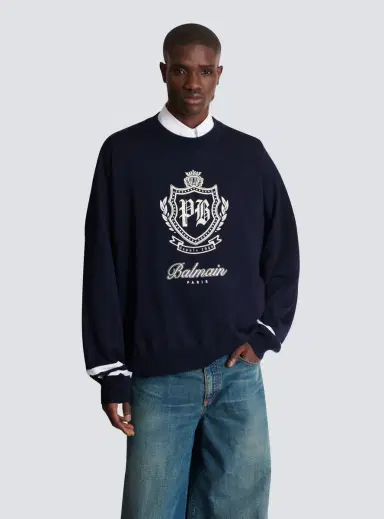 Balmain College Emblem knit jumper | Thumbnail 5 Balmain College Emblem knit jumper | Thumbnail 5