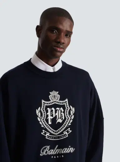 Balmain College Emblem knit jumper | Thumbnail 6 Balmain College Emblem knit jumper | Thumbnail 6