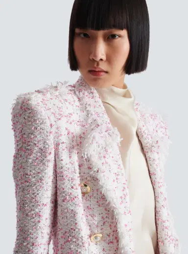 Balmain 6 Buttons Fitted Polka Dot Tweed Jacket | Thumbnail 5 Balmain 6 Buttons Fitted Polka Dot Tweed Jacket | Thumbnail 5