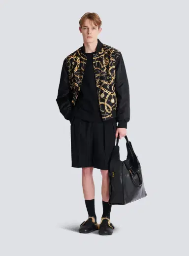 Balmain Reversible printed bomber jacket with Chaînes pattern | Thumbnail 2 Balmain Reversible printed bomber jacket with Chaînes pattern | Thumbnail 2
